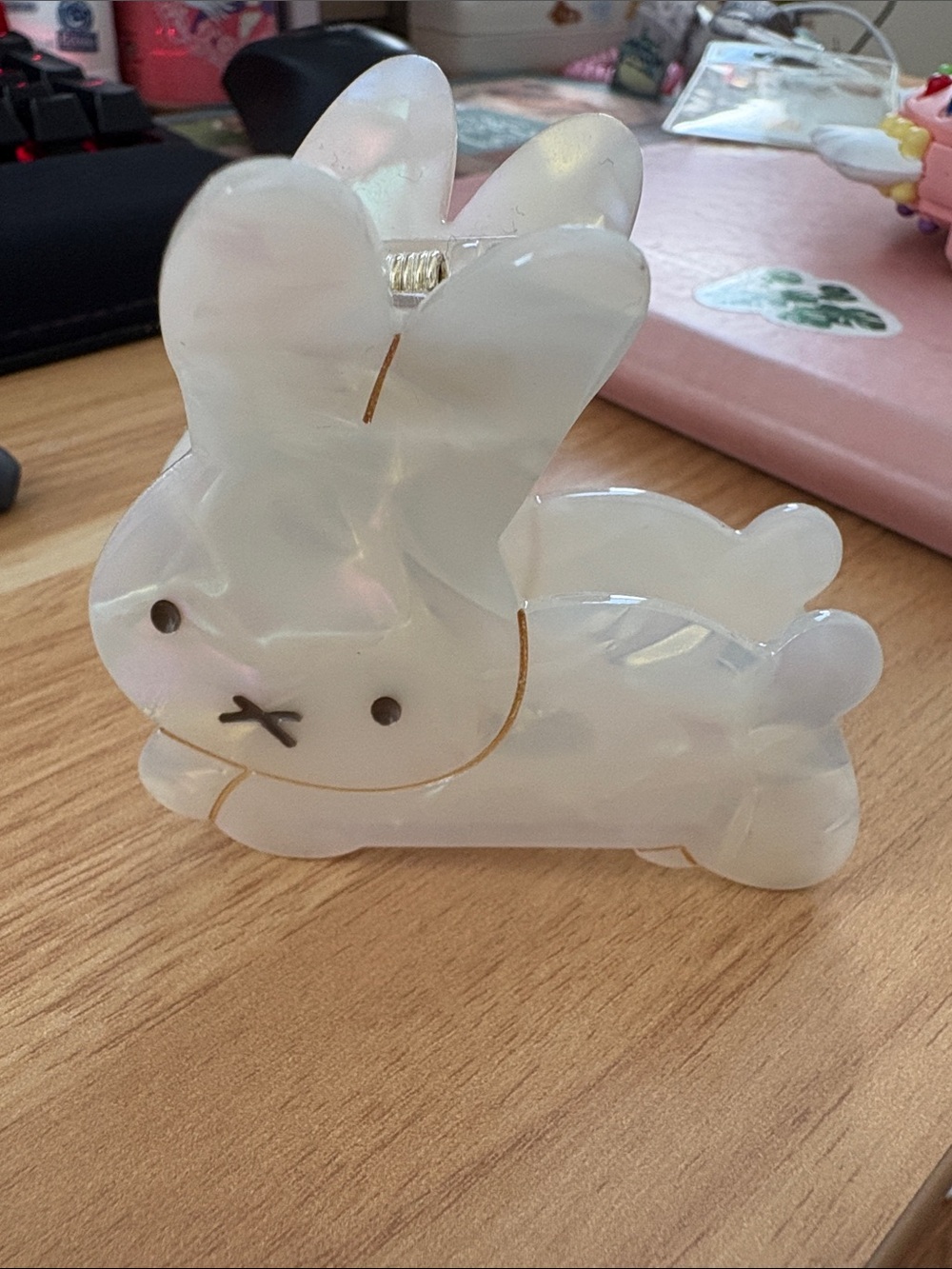 Iridescent Miffy Hairclip